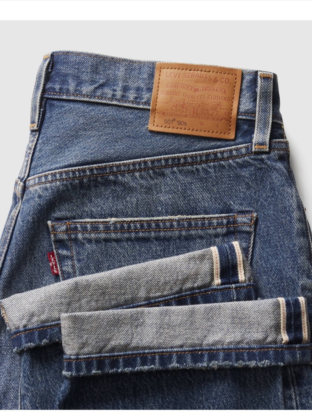 Levis 501 90’s Selvedge Denim Jeans Get on Board Medium Wash Size 30x30 NWT - Picture 7 of 14